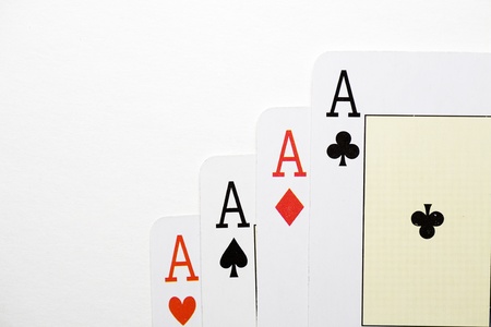 a poker of aces to win it allの写真素材