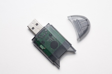 sd card adapter to the PC via USBの写真素材