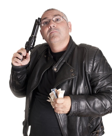 a thief, after docking at gunpointの写真素材