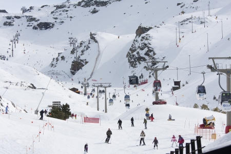 Ski resort Sierra Nevada in southern Spain, in Granadaのeditorial素材