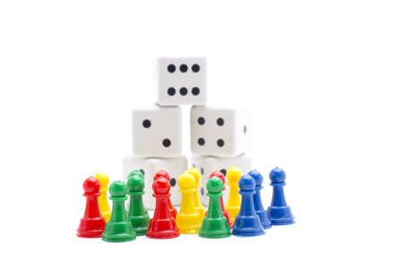 dice and chips to play and have fun gambling