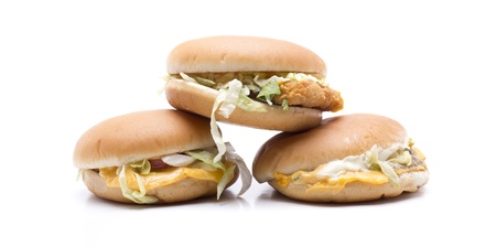 delicious hamburger with cheese, meat, and lettuceの写真素材