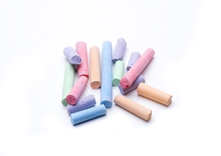 several different colored chalks, normally used in schoolsの写真素材