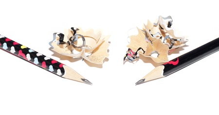 chip, after sharpening pencilsの写真素材