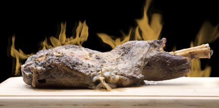 a leg of lamb, a delicious meal