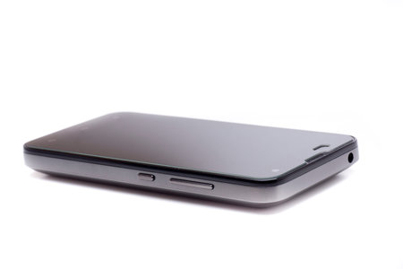last generation mobile phone with screen protector, tempered glass