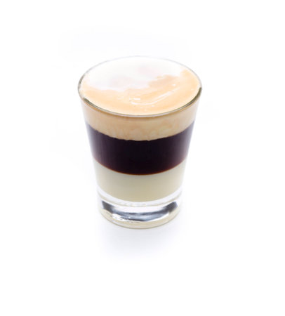 a cocktail compound, condensed milk, coffee and whiskey creamの写真素材