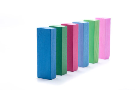 several pieces of different colors, for mounting different forms