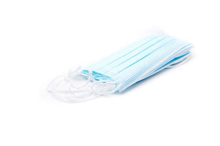 lot of surgical masks for protection against virusesの写真素材