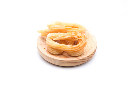 a plate of churros, typical breakfast in andalucia