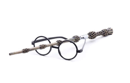Cadiz, Puerto Real - March 15th, 2019: Articles related to the movie Harry Potter isolated on White Backgroundのeditorial素材