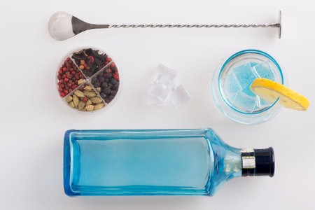 Gin Tonic preparation with different spices