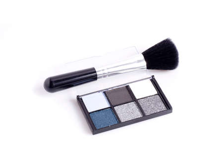 makeup of different colors of women for the faceの写真素材