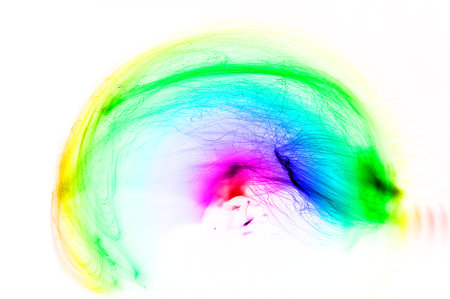 Abstract light that flows into the space