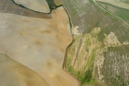 aerial view of a land in Tuscany, Italy