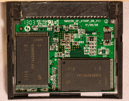 compact flash memory, inside electronic circuits