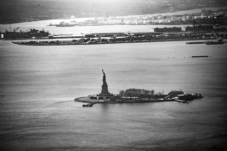 Statue of Liberty in black and whiteの写真素材