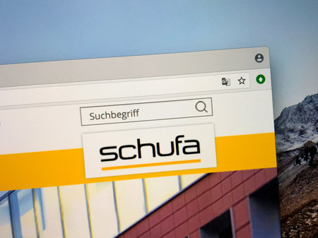 Amsterdam, the Netherlands - September 22, 2018: Website of Schufa Holding AG, a German protection...