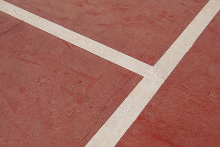 Old Tennis court stripingの写真素材