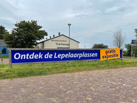 Almere, the Netherland - September 10, 2021: Welcome sign of the Dutch nature reserve De Lepelaarplassen.のeditorial素材