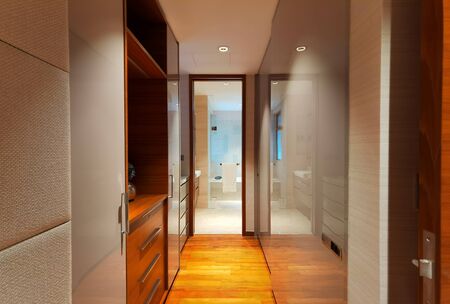 a long corridor to bedroomsのeditorial素材