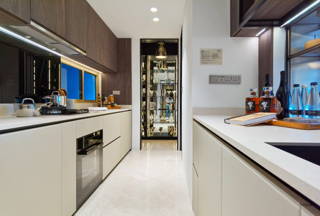 Typical kitchen in a condominium unit