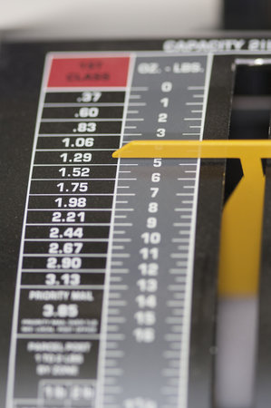 Closeup image of postage scale