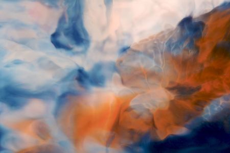 Abstract image of blues and orangesの写真素材