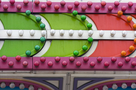 Carnival ride lightsの写真素材
