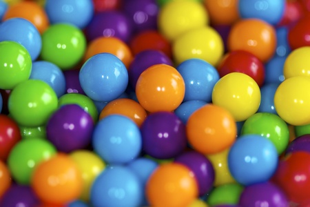 Brightly colored candy ballsの写真素材