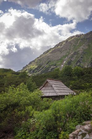 Valley of 5 polish ponds in Tatra mountains.の写真素材