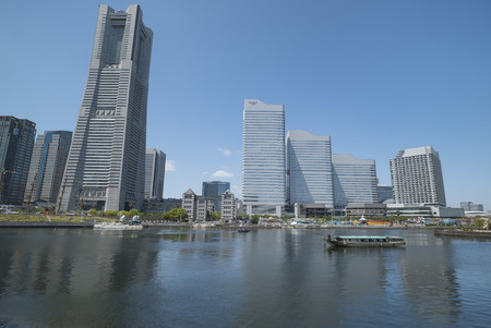 Cityscape at Minatomirai 21 in Yokohama,Japan-5th May 2017のeditorial素材