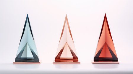 Crystal glass trophy plaque for awarding ceremonyの素材