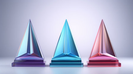 Crystal glass trophy plaque for awarding ceremonyの素材