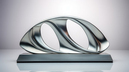 Silver trophy plaque for awarding ceremonyの素材