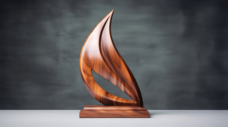Wooden glass trophy plaque for awarding ceremonyの素材