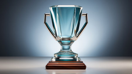 Crystal glass trophy plaque for awarding ceremonyの素材