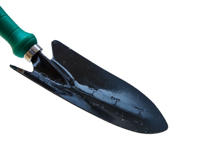 A mini garden shovel isolated on a white backgroundの写真素材