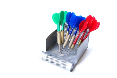 Red Green Blue darts on isolatedの写真素材