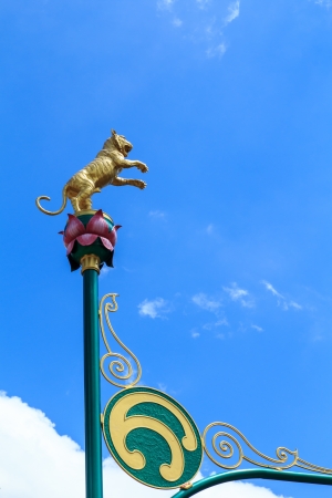 Street lamp in the local road in Nakornsritamrach  provinceの写真素材