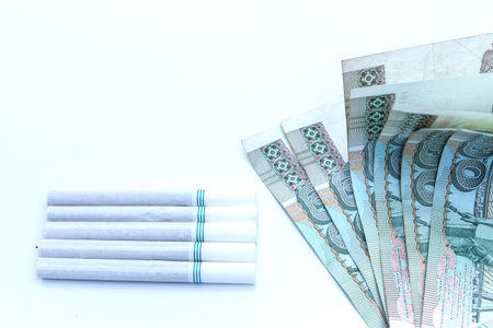 Smoking cessation and save money concept