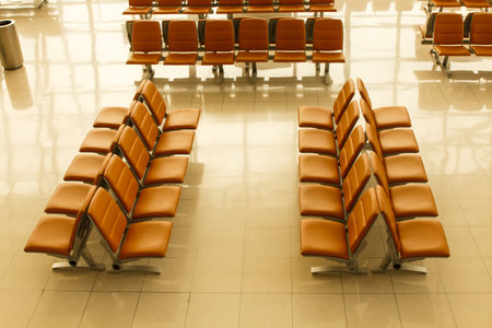 Waiting area at Suvarnabhumi airport terminal, Thailandのeditorial素材