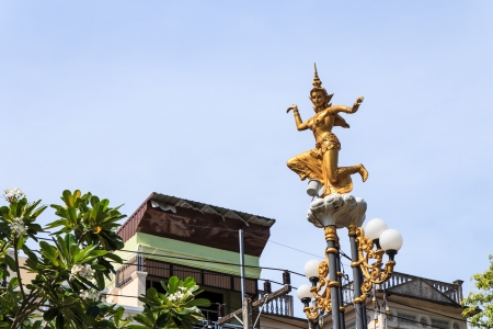 Street lamp on the road, Thailandの写真素材