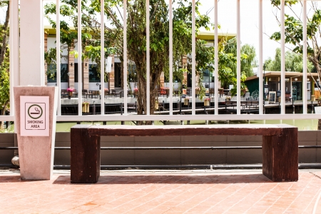 Outdoor smoking area during day timeの写真素材