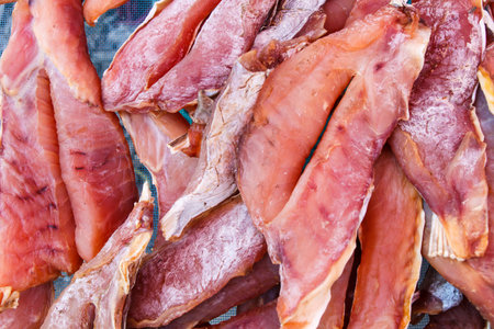Dried fish on prepare for sale