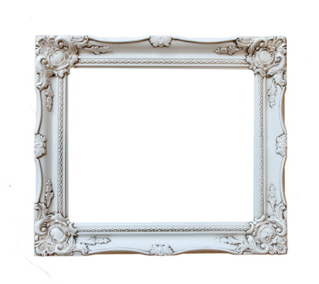 Classic frame isolated on white backgroundの写真素材