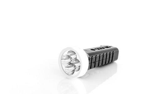 Flashlight isolated on white backgroundの写真素材