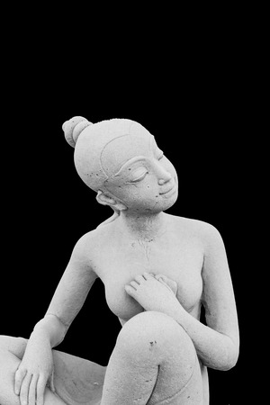 Woman or female statue islated on white backgroundの写真素材