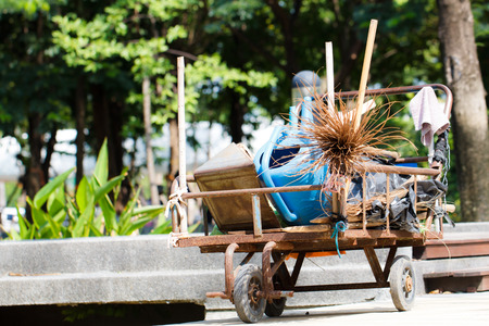 Outdoor Cleaning Equipment on carの写真素材