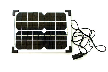Solar power isolated on white backgroundの写真素材